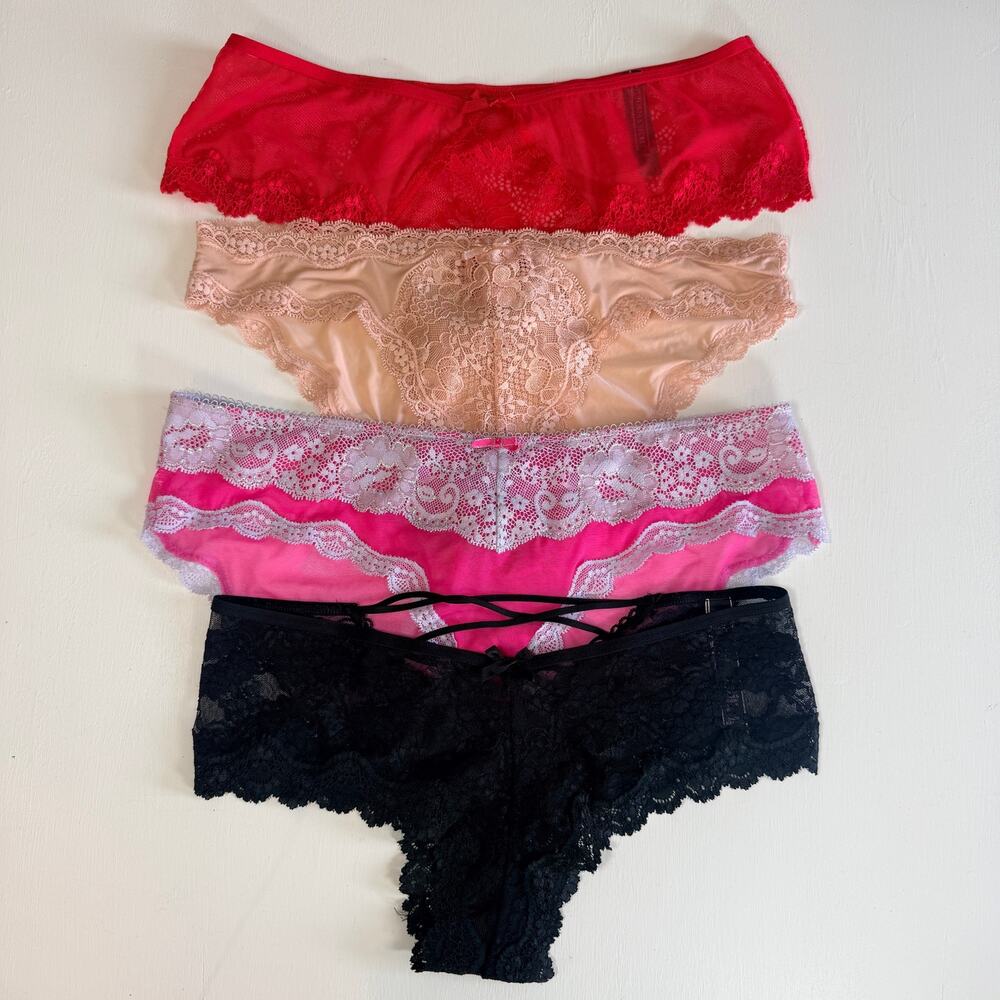 NWOT Victoria's Secret Lace Panty Bundle (Set of 4) - Medium - Cheeky Brazilian